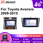 Carplay Multimeediam&auml;ngija Autoraadio Android GPS 4G 8-tuumaline Navigatsioon Autoradio Toyota Avensis T27 2009 2010 2011 2012 2013 2014 2015 jaoks 8 core 4GB+64GB