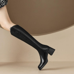 Naiste Vintage Pruunid P&otilde;lvek&otilde;rgused Saapad Naiste Mood &Uuml;mar Nina K&otilde;rge Konts R&uuml;&uuml;tlisaapad S&uuml;gis Talv Naiste Pikad Saapad Botas Mujer 39 must