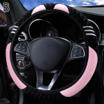 Super Auto Auto Rooli Kate Universaalne 38CM Pl&uuml;&uuml;sist Kate Rool Auto Libisemisvastased Elastsed Tarvikud Rooli Stiil I0H2