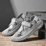 Suvised meeste sandaalid Ehtsast nahast Meeste vabaajajalatsid Meeste Meeste Nahast Sandaalid Meestele Rannajalatsid Rooma meeste kingad 38