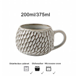 200 ml/375 ml Jaapani stiilis keraamiline pallitass Retro Minimalistlik kohvikruus Hommikus&ouml;&ouml;gitass Kodukontori joogin&otilde;ud Joogivee trummel 200ml