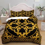 &Otilde;mblusteta kettidega barokkmustriga boheemlaslik voodipesukomplekt, v&auml;ike &uuml;heinimesevoodi, kaheinimesevoodi, queen-size voodipesu, king-size voodipesukomplekt 150x200cm 3pcs