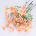 52 cm valge karikakra kunstlill 5 peaga siidvalge kummel v&otilde;ltslillekimp DIY kodune aiapeo pulmakaunistus DBL