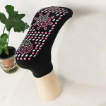 Isesoojenevad turmaliini sokid &ndash; soojad, pestavad puuvillased massaažisokid Unisex k&uuml;lmakaitseks 1 pair must