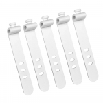 5 TK Korduvkasutatav Kaablikorraldaja K&otilde;rvaklappide Klamber Laadija Juhtme Haldus 3 Auguga Juhtme Hoiuhoidik Juhtme Rullik Rihmad valge