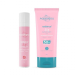 Aqualogica Radiance+ Dewy p&auml;ikesekaitsekreem k&otilde;ikidele nahat&uuml;&uuml;pidele koos arbuusi ja niatsiinamiidiga, koos spf 50+ ja Pa+++ - 50G + 80G, 1 pakend