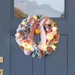 30 cm Christmas Wreath for Wall with Decorative Garland and Balls