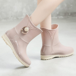 Kevadine Naiste Vabaaja V&auml;lismood Keskmise S&auml;&auml;rega PVC Vihmasaapad Soojad Veekindlad Saapad Naiste Mugavad T&ouml;&ouml;vee Saapad Uued 36 khaki