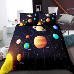 Galaktika planeediga tr&uuml;kitud tekikott Universumi dekoratsioon Voodipesu Tekikott P&auml;ikeses&uuml;steem Kosmos Teismelised Lapsed Poisid 3D Astronoomia teema 135x200cm 2pcs