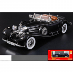 1/18 Valatud S&otilde;iduk Mercedes Benz 500K Mudelauto M&auml;nguasi Heli ja Valgusega M&auml;nguasi Kingitused 1/18-Size:29*10.5*8cm must