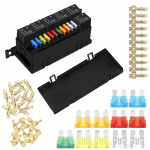 12 V kaitsme releekarbi komplekt veekindel kaitsme releekarbi plokk koos 52 pressklemmiga 11 ATC/ATO kaitsme releekarbiga auto veoauto paadi jaoks must