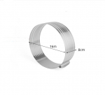 Reguleeritav 16-30 cm &uuml;mmargune leivakoogi l&otilde;ikur roostevabast terasest 6-kihiline vahur&otilde;ngas k&uuml;psetust&ouml;&ouml;riist koogivorm roosa