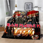 Rokkansambel I-Iron M-Maiden Tr&uuml;kitud tekk Laste soojad tekid Flanell Pehme ja mugav tekk voodipesu S&uuml;nnip&auml;evakingitus 30x40inch