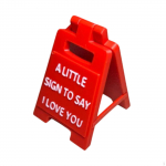 i Love You Sign Themed Mini Shelf Desktop Ornament for Girlfriend Wife Fiancee Sculpture