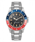 Mathey-Tissot Mathy Vintage Roostevabast terasest musta sihverplaadiga kvarts H900AR meeste k&auml;ekell must