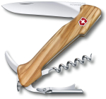 VICTORINOX Wine Master Oliivipuu Sommeljee Nuga Veinipudeliavaja Korgitser Eksklusiivse Nahkvutlariga &Scaron;veitsi Toodang 6 Funktsiooniga Multifunktsionaalne T&ouml;&ouml;riist [] gray
