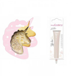 Kit pour biscuit en relief Licorne + Stylo au chocolat blanc
