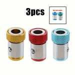 3 tk sulamist magnetilise kruvikeeraja otsiku hoidiku komplekt, kriimustuskindel, tugev magnetilisuse r&otilde;ngas elektriliste kruvipeade jaoks 3pcs