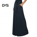 Naiste Maxi seelik Reguleeritav n&ouml;&ouml;riga k&otilde;rge v&ouml;&ouml;kohaga &uuml;hev&auml;rviline pikk taskutega seelik Vabaaja t&ouml;&ouml;seelik S beež