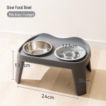 Kokkupandav K&otilde;rgendatud Kahekordne Kauss Keskmistele ja Suurtele Koertele - Klassikaline Vesi ja Toit N&otilde;u Kuldsetele Retriiveritele ja Lemmikloomadele Small-Slow Food Bowl + Stainless Steel