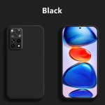 Redmi Note 11 &uuml;mbris jaoks Xiaomi Redmi Note 11 11S 12 10 Pro Cover Funda Shell Capa vedel silikoonist pehme &uuml;mbris Redmi Note 11 Pro jaoks RedmiNote12ProPlus must