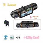 4-kanaliline k&otilde;rglahutusega 1080P s&otilde;idusalvesti valikulise WIFI mobiilse &uuml;henduvusega, GPS positsioneerimise, 24-tunnise parkimisseirega 4 Lens+WIFI+GPS+24H+128G must