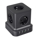 Euroopa Lauaarvuti Pikendusjuhtme Torn Kiirlaadimispunkt 2 USB-C ja 2 USB-A, Toitepesa Liigpingekaitsega, 1,8m Kaabel 180cm,EU Plug,4USB