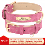 Kohandatud PU nahast koera kaelarihma komplekt Isikup&auml;rastatud koera kaelarihmade tasuta graveeritud nimesilt v&auml;ikestele keskmistele koertele Pitbull Labrador S