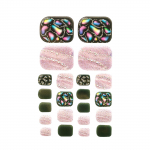 22 lehte DIY jalak&uuml;&uuml;nte kleebised T&auml;isvarvaste k&uuml;&uuml;nte &uuml;mbrised naiste t&uuml;drukute kleebised 3D isekleepuv s&auml;delev varbak&uuml;&uuml;nte kleebis FH02