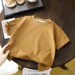 Laste 100% puuvillane T-s&auml;rk Pehme Hingav Suvine Vabaaja &Uuml;laosa Valge Punane Must T-s&auml;rk T&uuml;drukute Suvine Beebiriie 100cm kohv