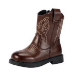 T&uuml;drukute Saapad Veekindlad Kauboi Saapad Laste Uus Mood L&uuml;hikesed Libisemisvastased Saapad Paksud Saapad Laste Saapad Botas Ni&ntilde;a 26insole16.9CM pruun