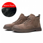 2024 S&uuml;gis Talv Kingad Mehed Ankle Boots Ehtne Nahk Mood Meeste Saapad Madalad Libisemiskindlad Soojad Pl&uuml;&uuml;s Talvised Jalatsid D201 39