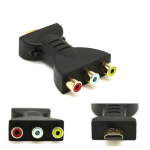 HDMI-&uuml;hilduv RCA-muunduriga AV/RGB/RC videoboksi HD-muunduri adapter must