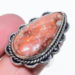 Seame Agate Handmade 925 Sterling Silver Jewelry Ring Size 6 e4b02