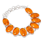 Baltic Amber Handmade 925 Sterling Silver Jewelry Necklace 18 z6t00