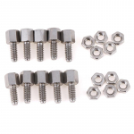 10 komplekti 5+7 mm p&auml;iseplaadi kronsteini poltpolt ja mutter mutrid kruvi D-Sub Vga seeria