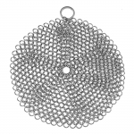 Roostevabast terasest rauast panni puhastusvahend rippuva r&otilde;ngaga ketipuhastid, &uuml;mmargune 7 tolli l&auml;bim&otilde;&otilde;t