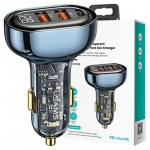 Usams Ład. Sam. 2Xusb+1Xusb-C 125Wfast Charge Transparent Blue Cc158Cc02 (Us-Cc158)