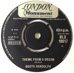 7-tolliline plaat BOOTS RANDOLPH - Theme For A Dream HLU10017 London American 1965 UK Pop Kasutatud