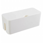 Kaabli hoiukarp Puidust toitejuhtme hoiukarp Tolmukindel laadija pistikupesa organiseerija Juhtmekarp Kodu kaabli kerija organiseerija 24x12x11.5cm valge