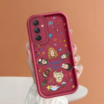 Pehme silikoonist ruudukujulise redeliga printimismustriga telefoni korpus T&auml;iskaanega kaamera p&otilde;rutuskindel kaitse kummist &uuml;mbris Samsungile Samsung A24 4G valge