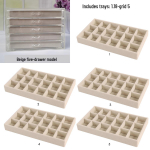 Mitme sektsiooniga ehtekarp k&otilde;rvar&otilde;ngaste ja v&auml;ikeste esemete jaoks - Kodu hoiustamine ja organiseerimine