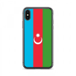 Coque iPhone &ndash; PIXELFORMA &ndash; iPhone X &ndash; Drapeau de l'azerbaidjan &ndash; Silikoonist supp &ndash; Supp