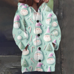 Naiste mood vabaaja pikkade varrukatega villane kootud kapuutsiga n&ouml;&ouml;biga kardigan XXL