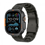 Luksuslik korpus+rihm Apple Watch Series10 46mm jaoks, titaanmetallist k&auml;ev&otilde;ru, k&otilde;va raam, kaitsekate Iwatch Ultra 2/1 49mm 44mm 45mm jaoks Series10 46mm must