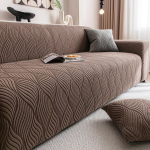 Žakaarmustriline sametist triibuline diivanikate, elastne veniv kaitsekate, kaunistus elutubades, magamistubades ja kontorites - vastupidav ja libisemiskindel Double [Applicable to 145-185cm sofa]