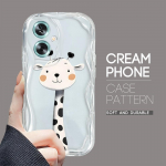 Armas koomiksimustriga kreemjas tekstuuriga korpus, lainelise servaga pehme silikoonkaanega telefoni&uuml;mbris OPPO Reno Realme jaoks OPPO A9 2020