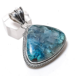 Quantum Quatrro Gemstone Handmade 925 Sterling Silver Jewelry Pendant 1.85 f4h41