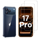 Coque antichoc pour iPhone 17 PRO et 2 Verres Tremp&eacute; Film Protection Ecran Phonillico&reg; puhas