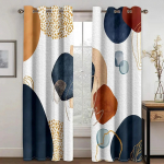 2 paneeli P&auml;ike Abstraktne Geomeetriline Disain Kunst Moodne Lihtsus Pooll&auml;bipaistvad &Otilde;hukesed Kardinad Akna Magamistoa jaoks cortinas Dekor 100W130H(CM)40x51in&rod pocket